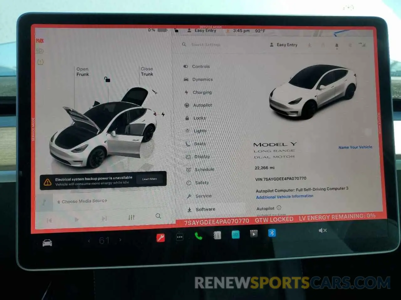 9 Photograph of a damaged car 7SAYGDEE4PA070770 TESLA MODEL Y 2023