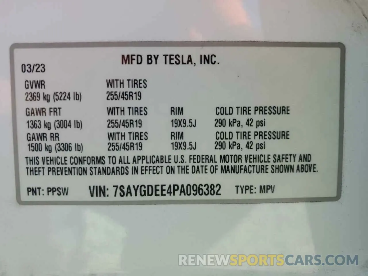 14 Photograph of a damaged car 7SAYGDEE4PA096382 TESLA MODEL Y 2023