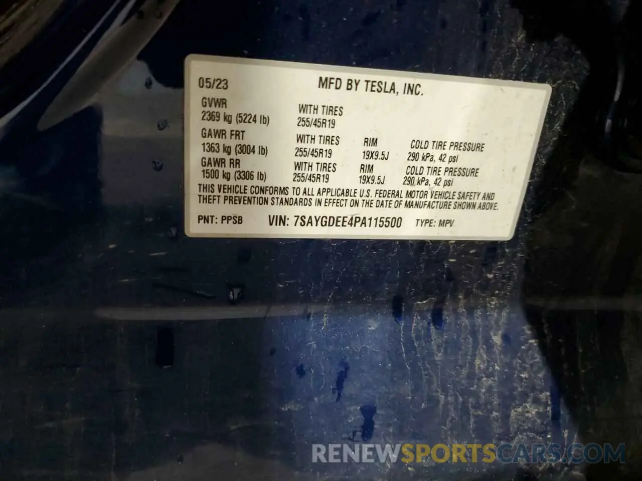 16 Photograph of a damaged car 7SAYGDEE4PA115500 TESLA MODEL Y 2023