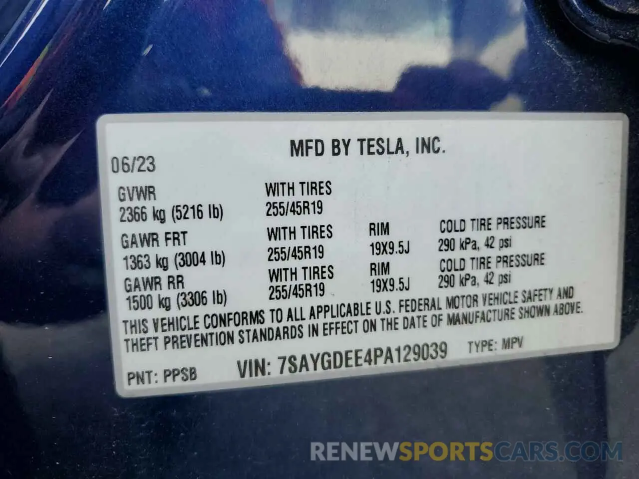 14 Photograph of a damaged car 7SAYGDEE4PA129039 TESLA MODEL Y 2023