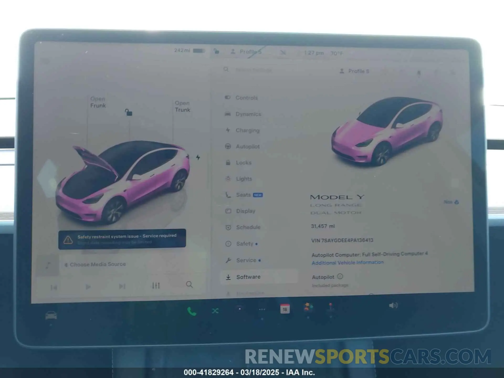 17 Photograph of a damaged car 7SAYGDEE4PA136413 TESLA MODEL Y 2023