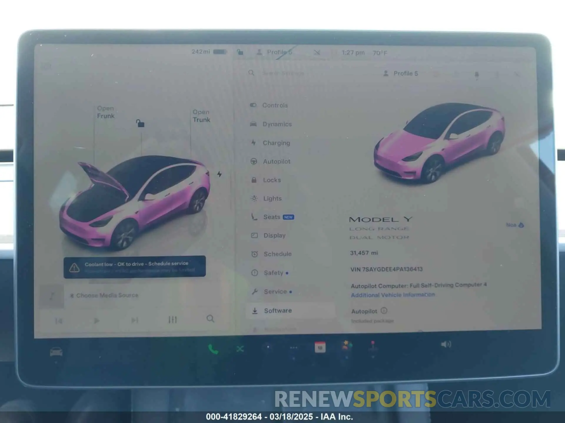 7 Photograph of a damaged car 7SAYGDEE4PA136413 TESLA MODEL Y 2023