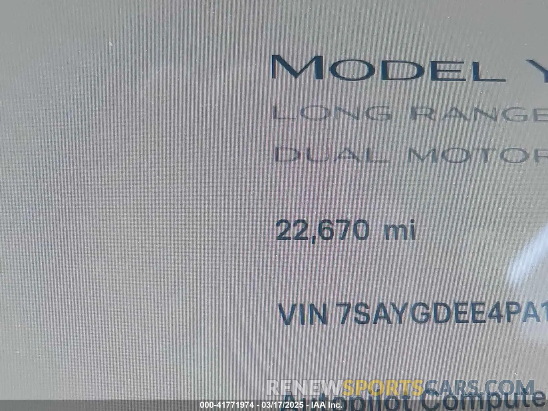 15 Photograph of a damaged car 7SAYGDEE4PA145922 TESLA MODEL Y 2023