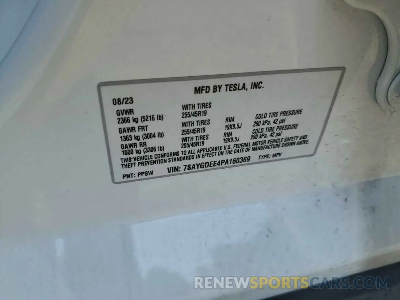 13 Photograph of a damaged car 7SAYGDEE4PA160369 TESLA MODEL Y 2023
