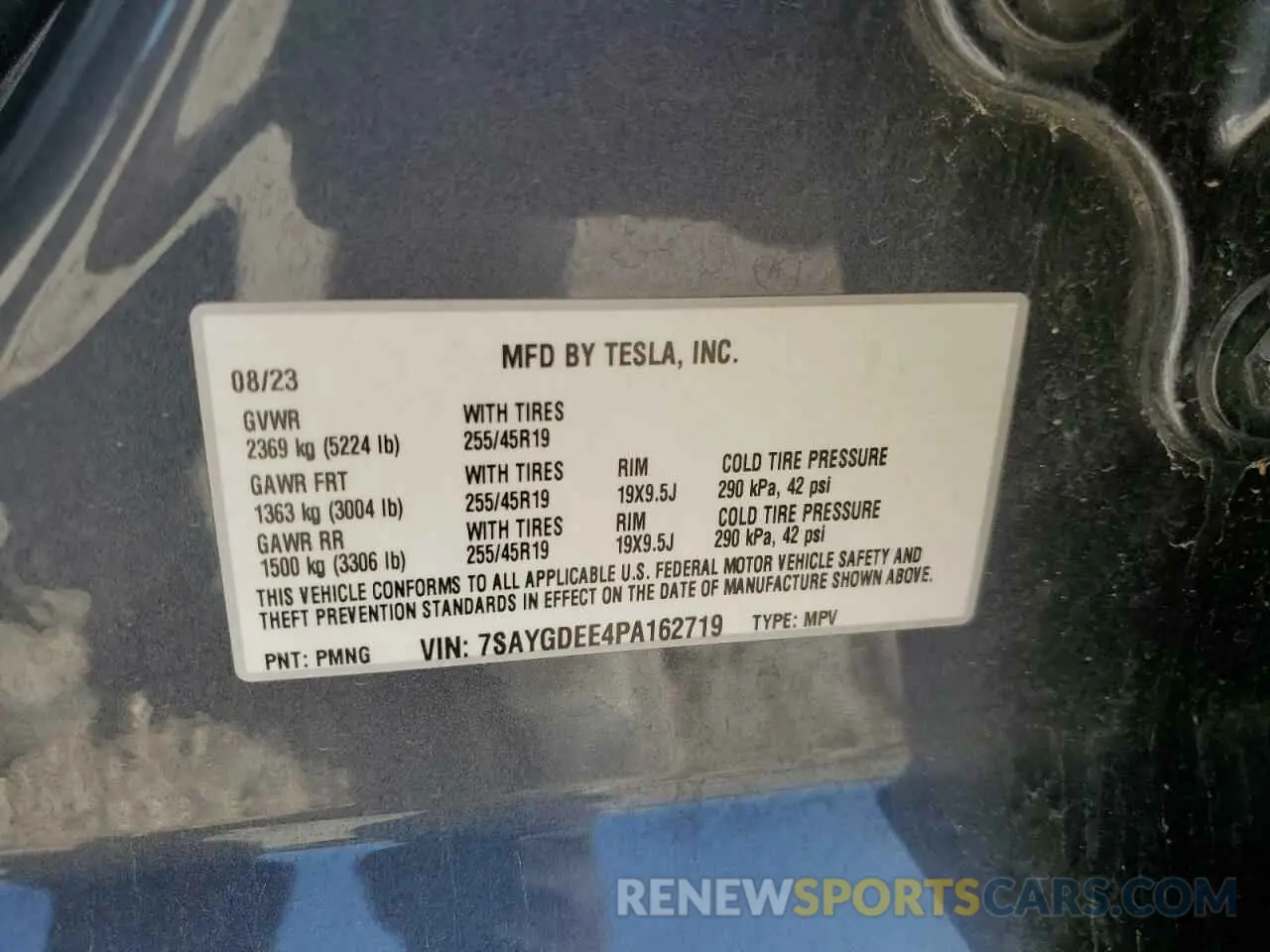 13 Photograph of a damaged car 7SAYGDEE4PA162719 TESLA MODEL Y 2023