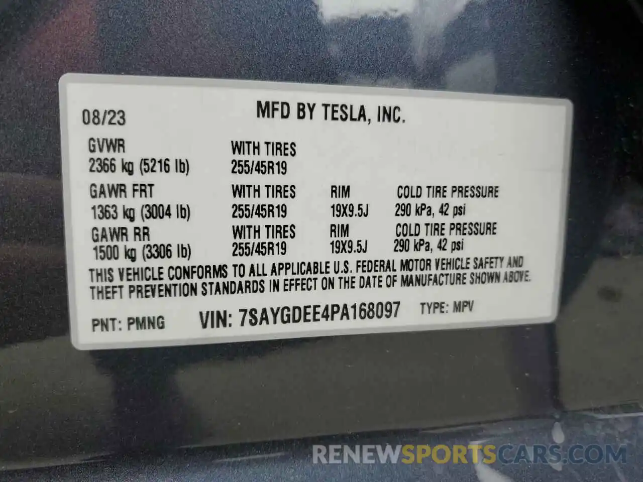 12 Photograph of a damaged car 7SAYGDEE4PA168097 TESLA MODEL Y 2023