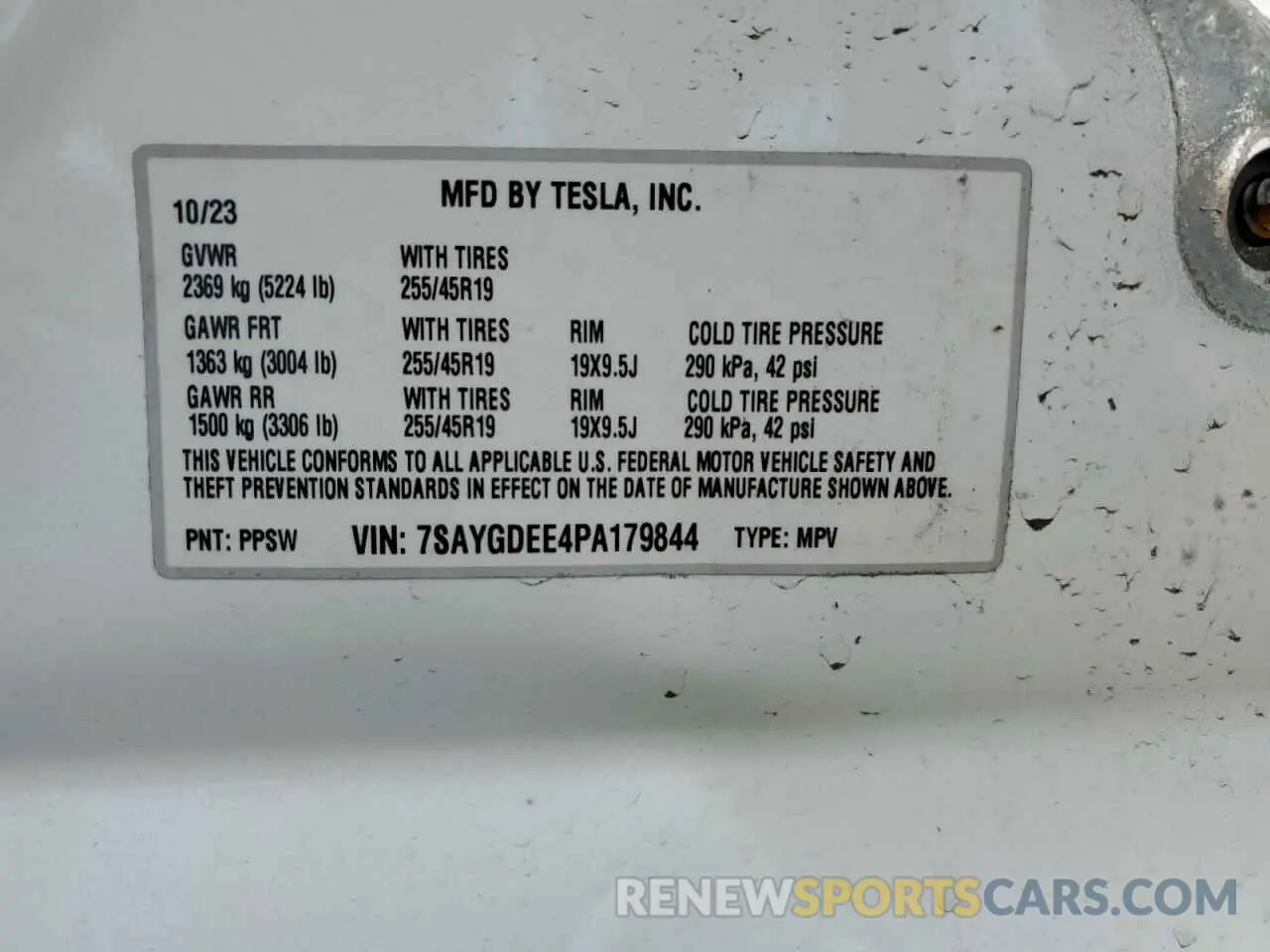 13 Photograph of a damaged car 7SAYGDEE4PA179844 TESLA MODEL Y 2023