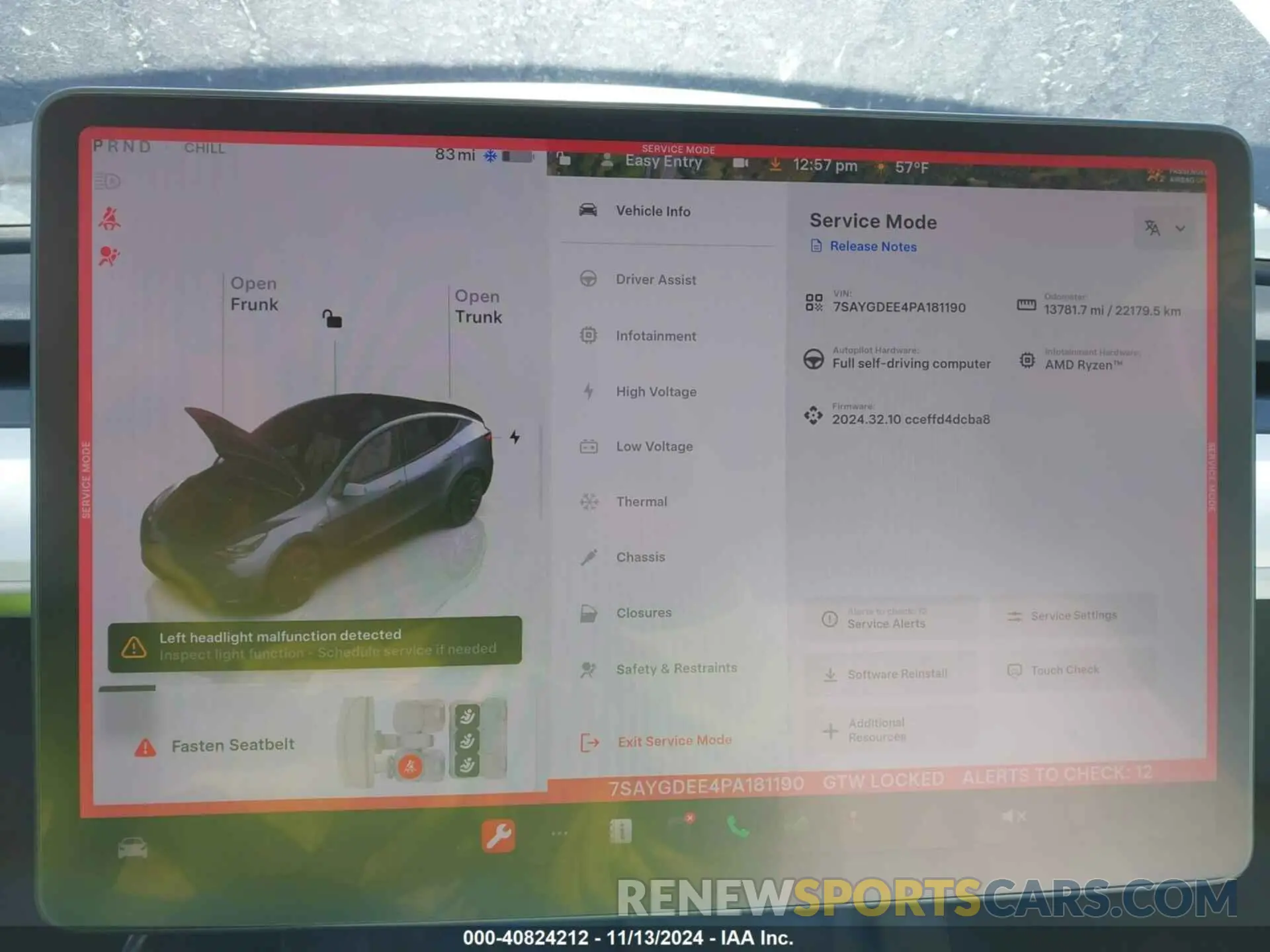 7 Photograph of a damaged car 7SAYGDEE4PA181190 TESLA MODEL Y 2023