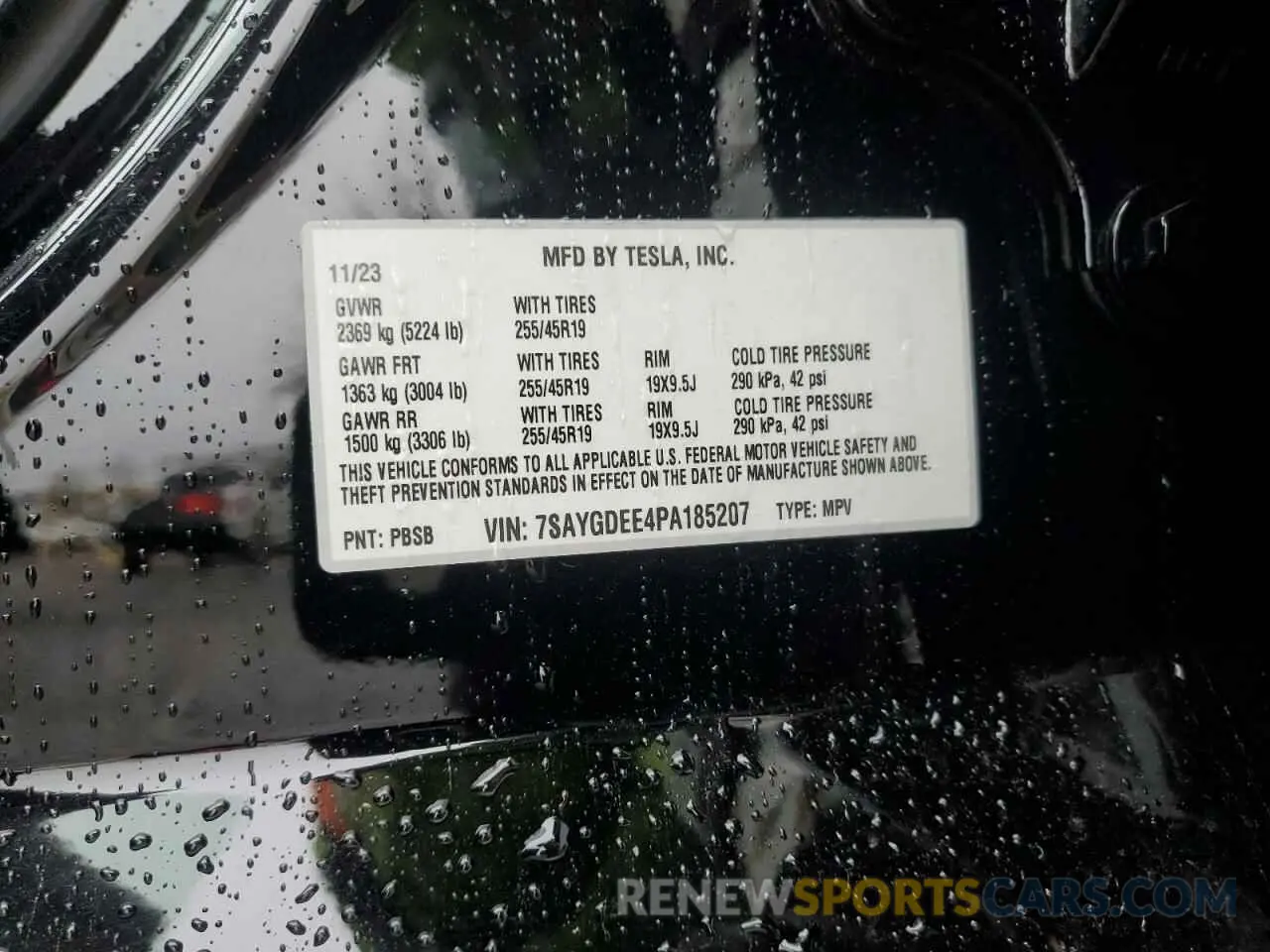15 Photograph of a damaged car 7SAYGDEE4PA185207 TESLA MODEL Y 2023