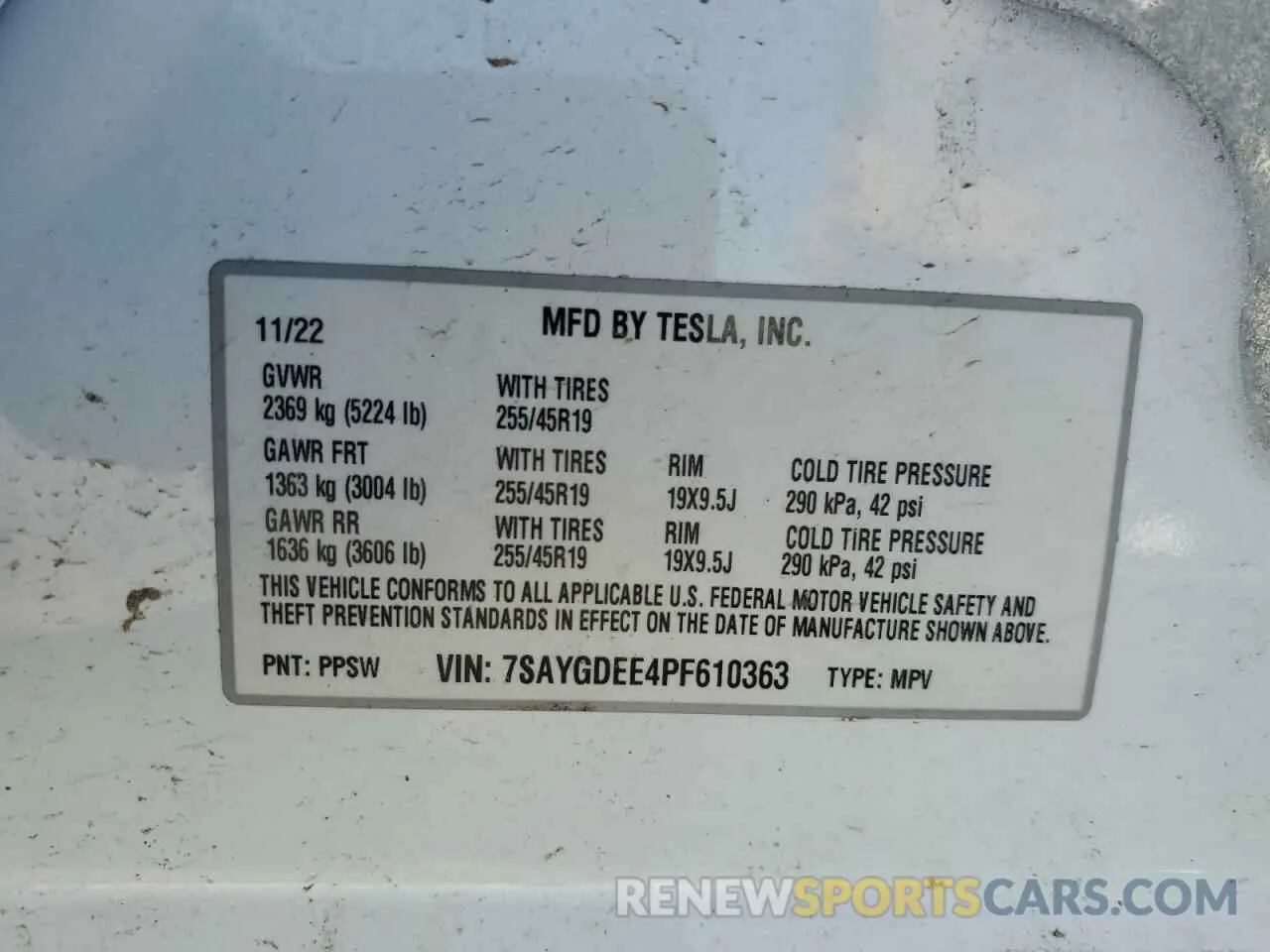 14 Photograph of a damaged car 7SAYGDEE4PF610363 TESLA MODEL Y 2023