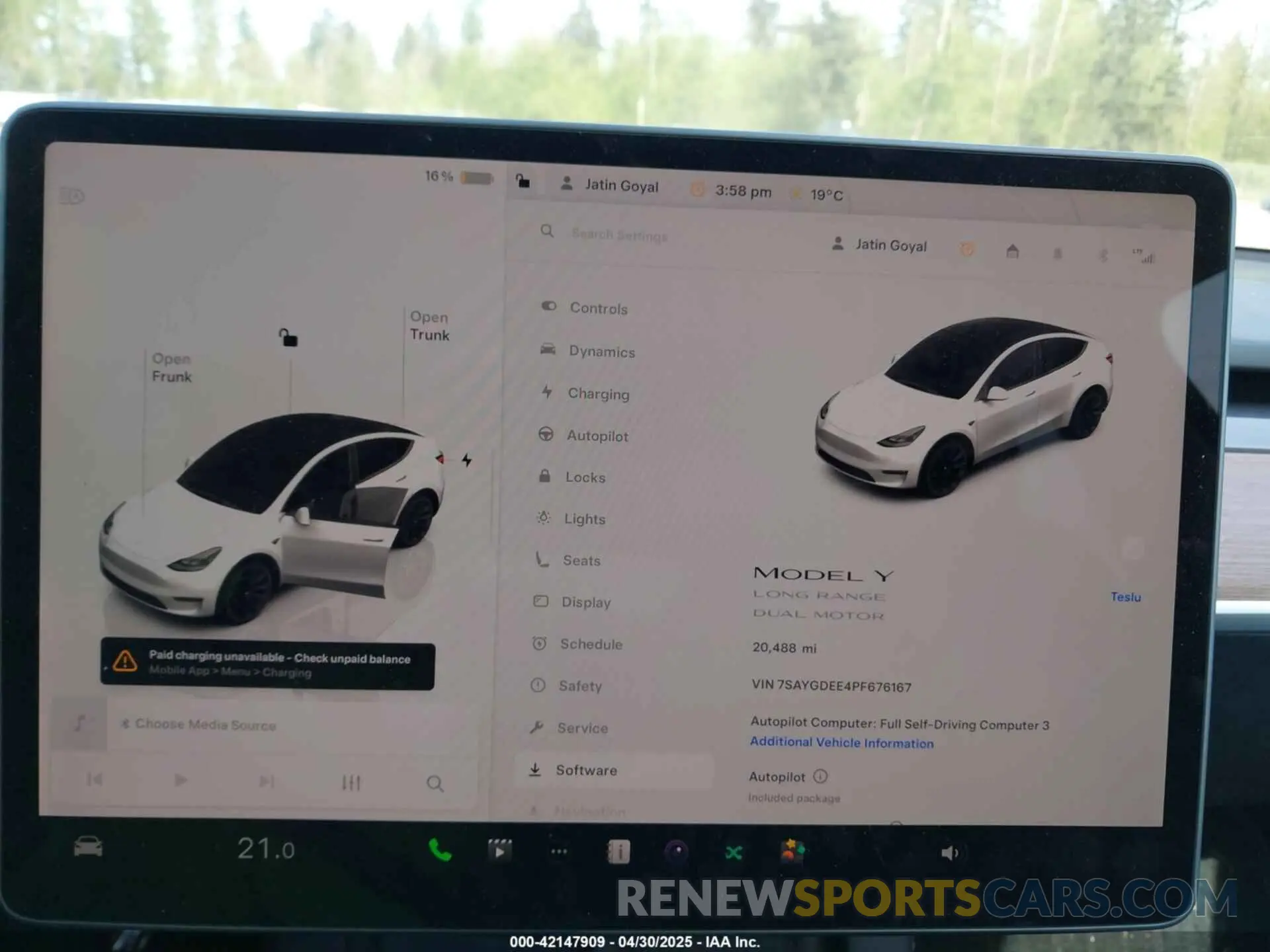 7 Photograph of a damaged car 7SAYGDEE4PF676167 TESLA MODEL Y 2023