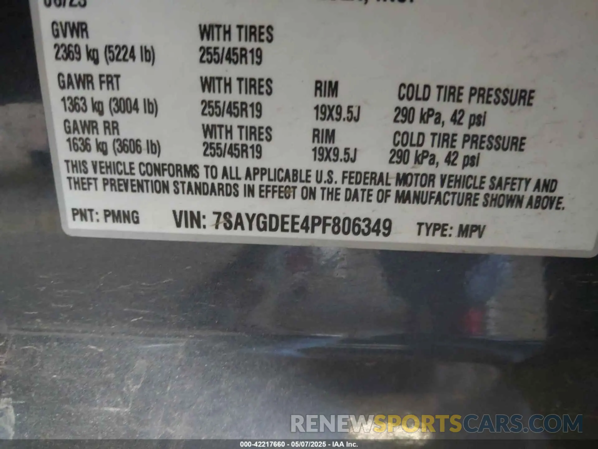 9 Photograph of a damaged car 7SAYGDEE4PF806349 TESLA MODEL Y 2023