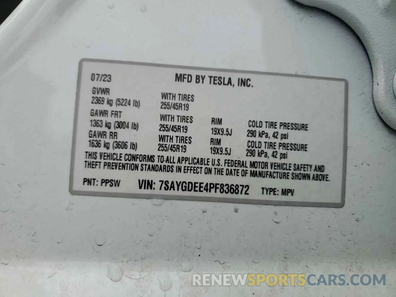 14 Photograph of a damaged car 7SAYGDEE4PF836872 TESLA MODEL Y 2023