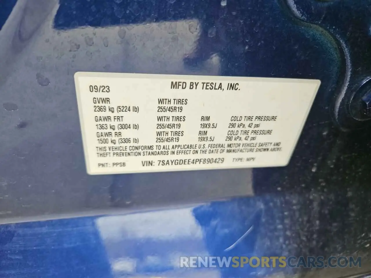 13 Photograph of a damaged car 7SAYGDEE4PF890429 TESLA MODEL Y 2023