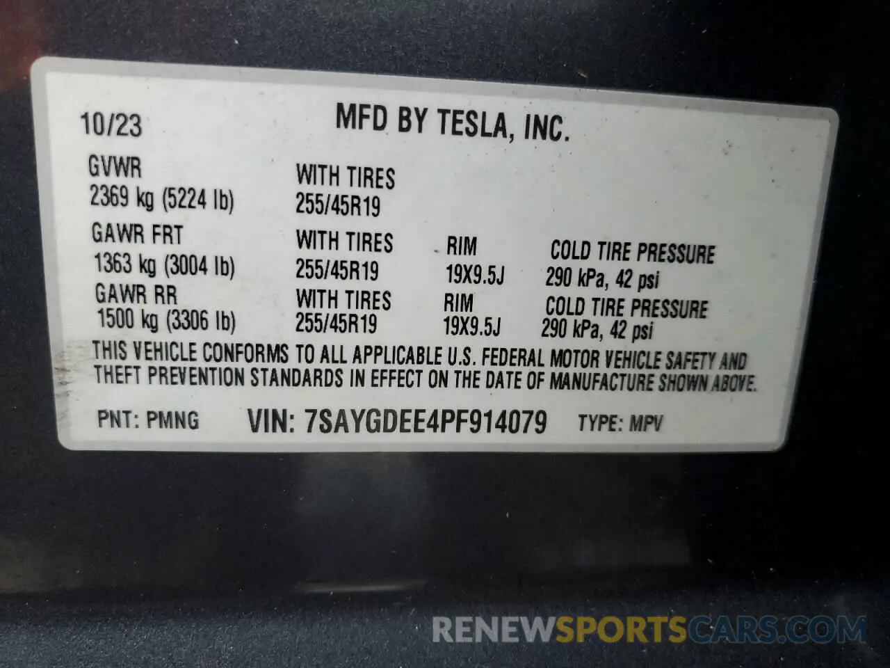 13 Photograph of a damaged car 7SAYGDEE4PF914079 TESLA MODEL Y 2023
