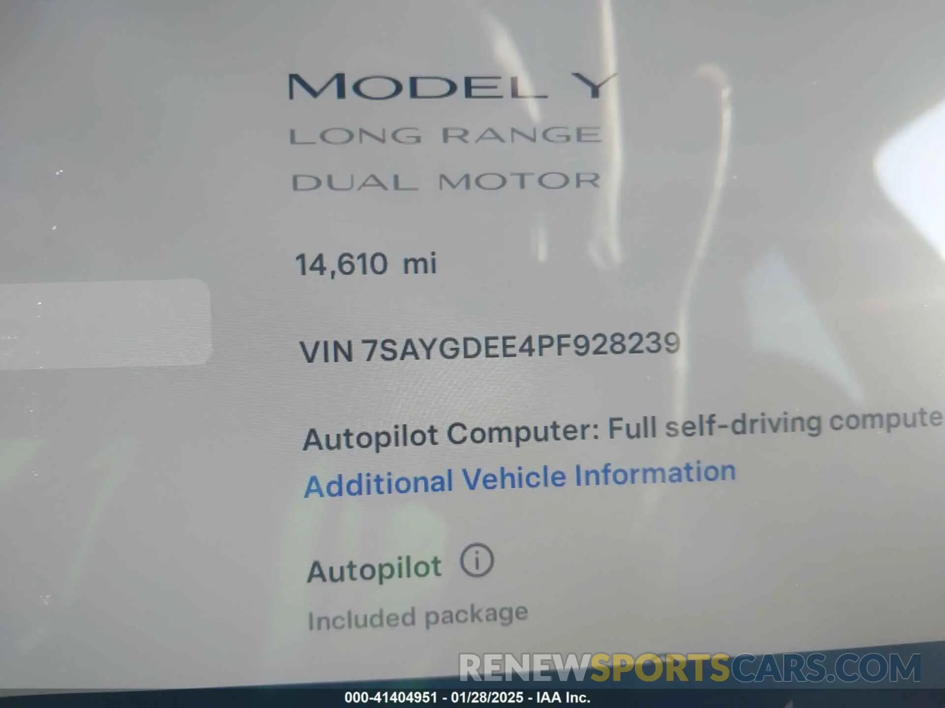 9 Photograph of a damaged car 7SAYGDEE4PF928239 TESLA MODEL Y 2023