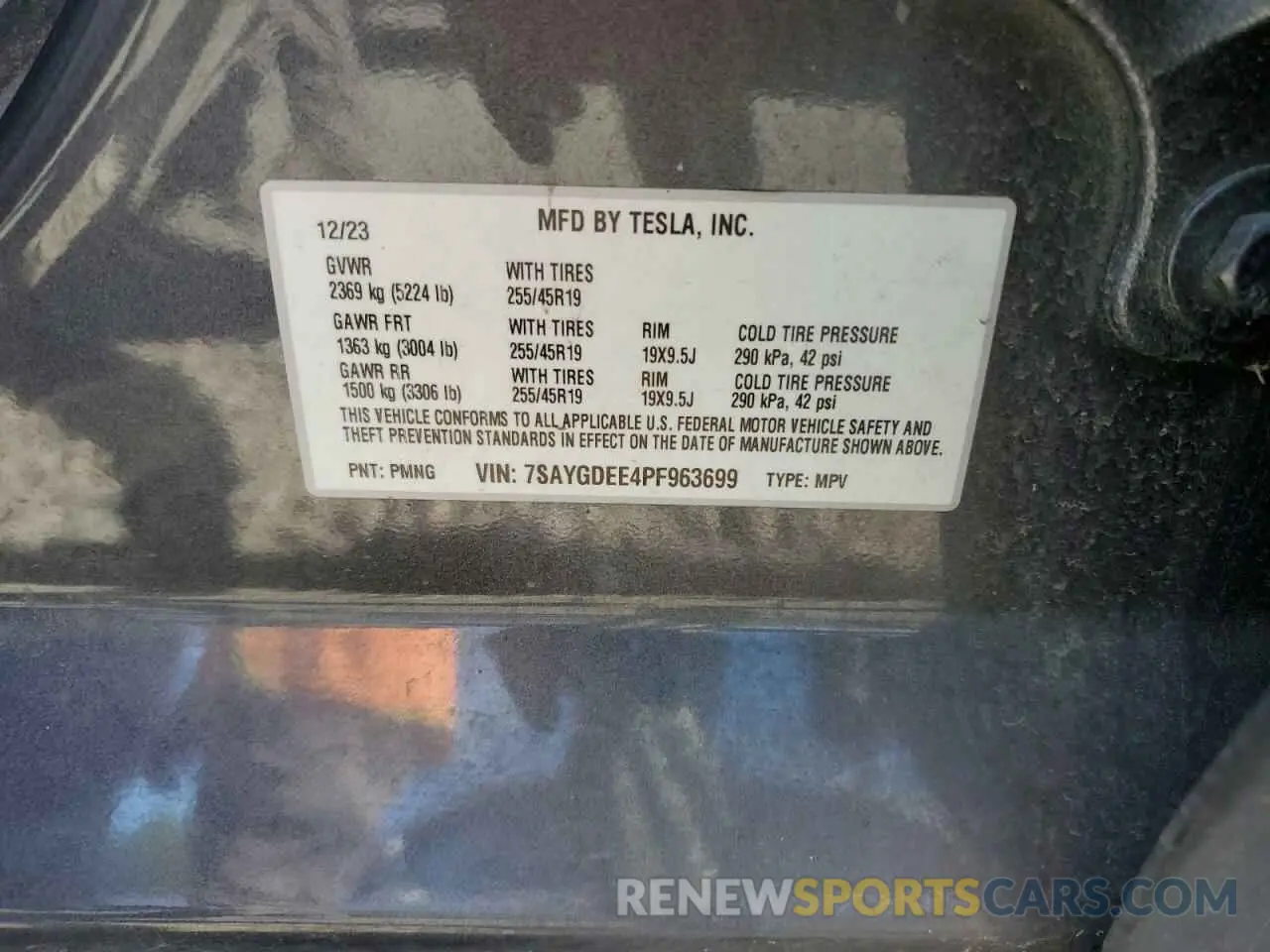 13 Photograph of a damaged car 7SAYGDEE4PF963699 TESLA MODEL Y 2023