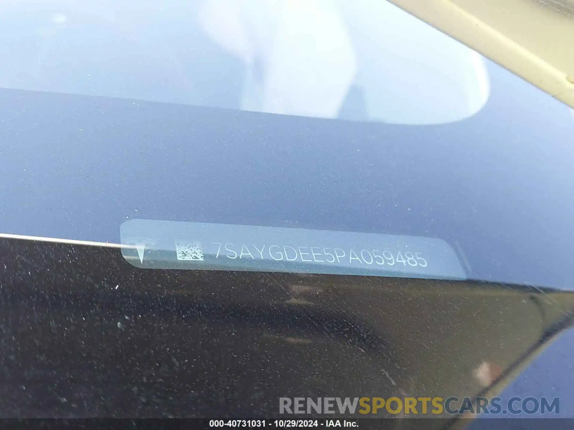 9 Photograph of a damaged car 7SAYGDEE5PA059485 TESLA MODEL Y 2023