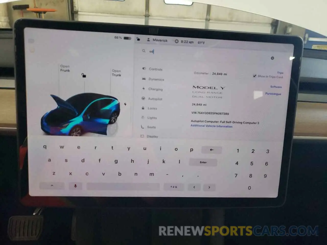 9 Photograph of a damaged car 7SAYGDEE5PA067389 TESLA MODEL Y 2023