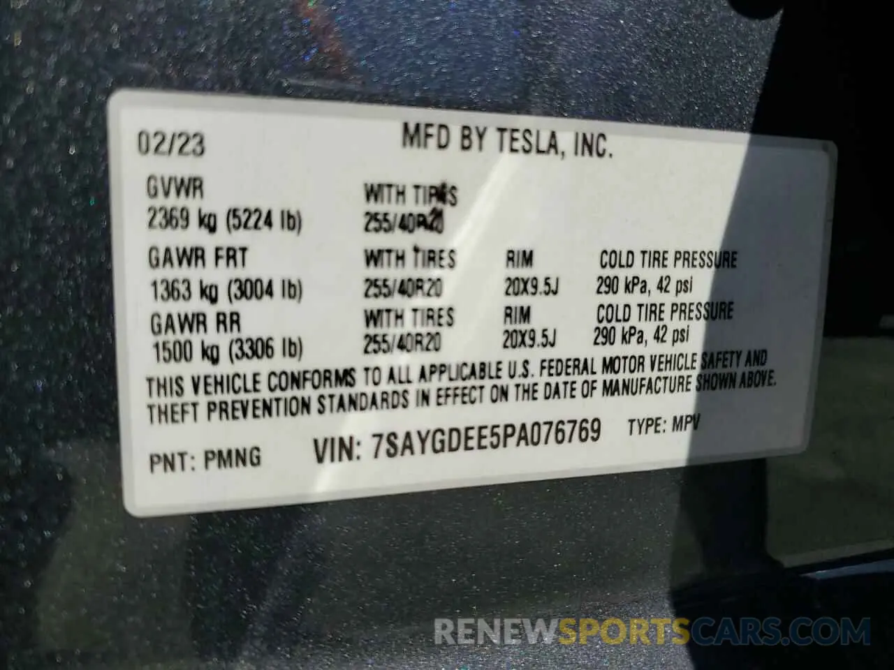 14 Photograph of a damaged car 7SAYGDEE5PA076769 TESLA MODEL Y 2023