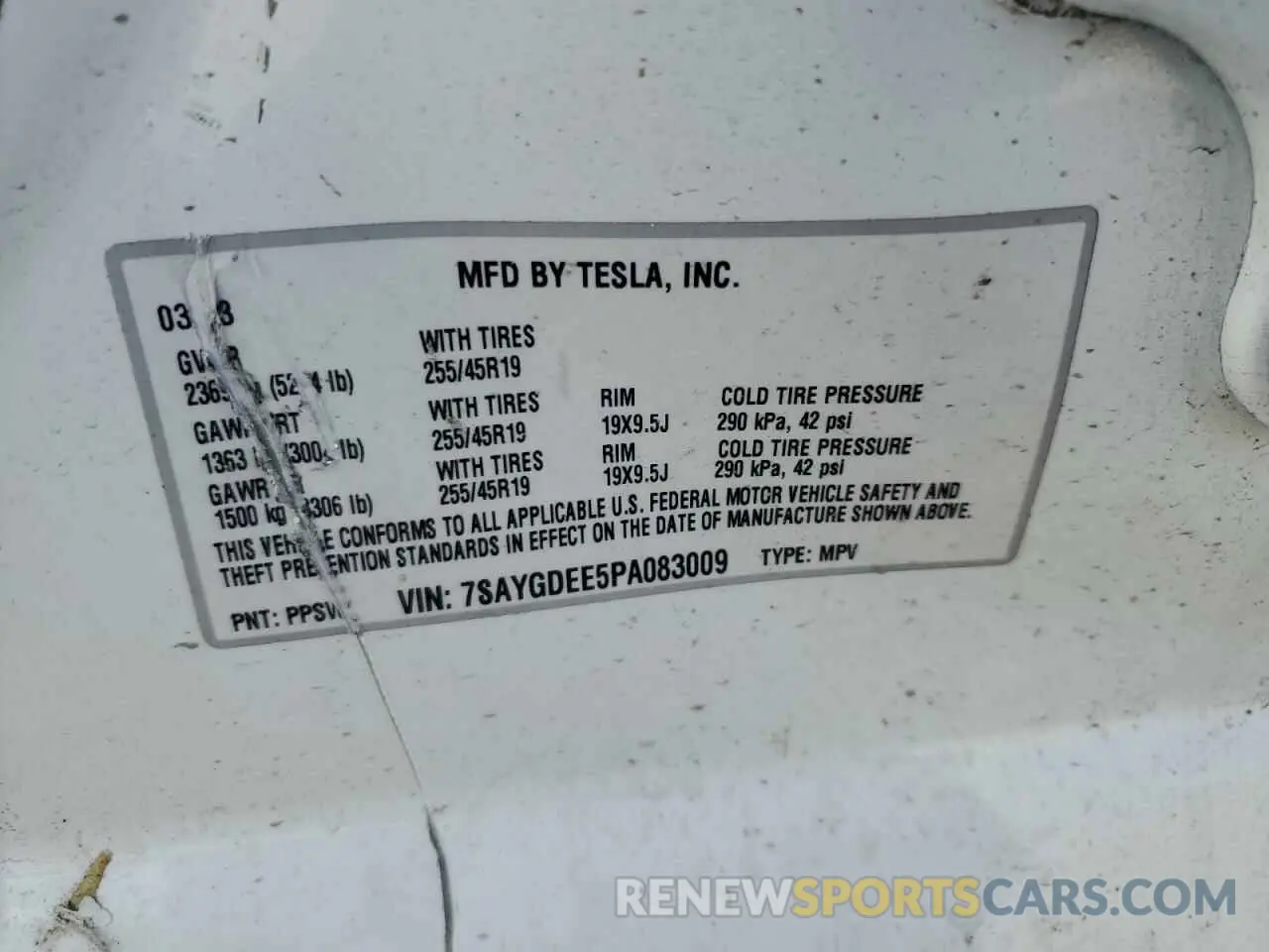 13 Photograph of a damaged car 7SAYGDEE5PA083009 TESLA MODEL Y 2023