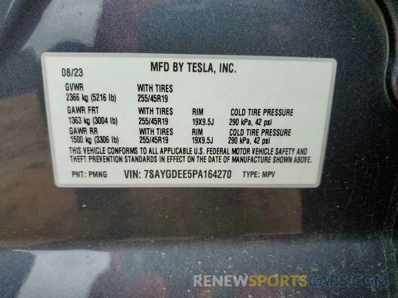 14 Photograph of a damaged car 7SAYGDEE5PA164270 TESLA MODEL Y 2023