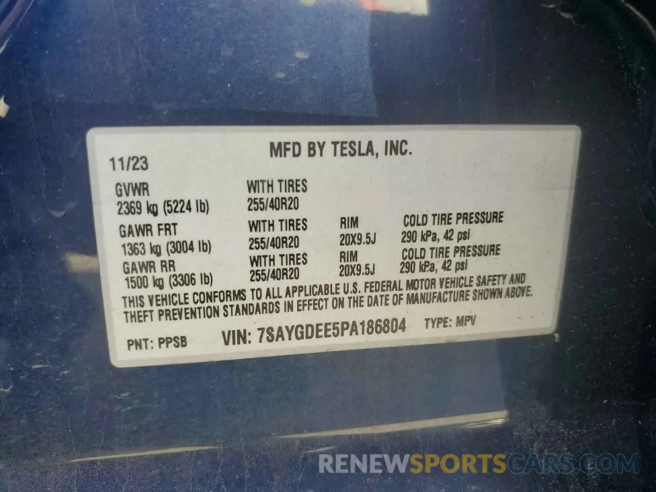 12 Photograph of a damaged car 7SAYGDEE5PA186804 TESLA MODEL Y 2023