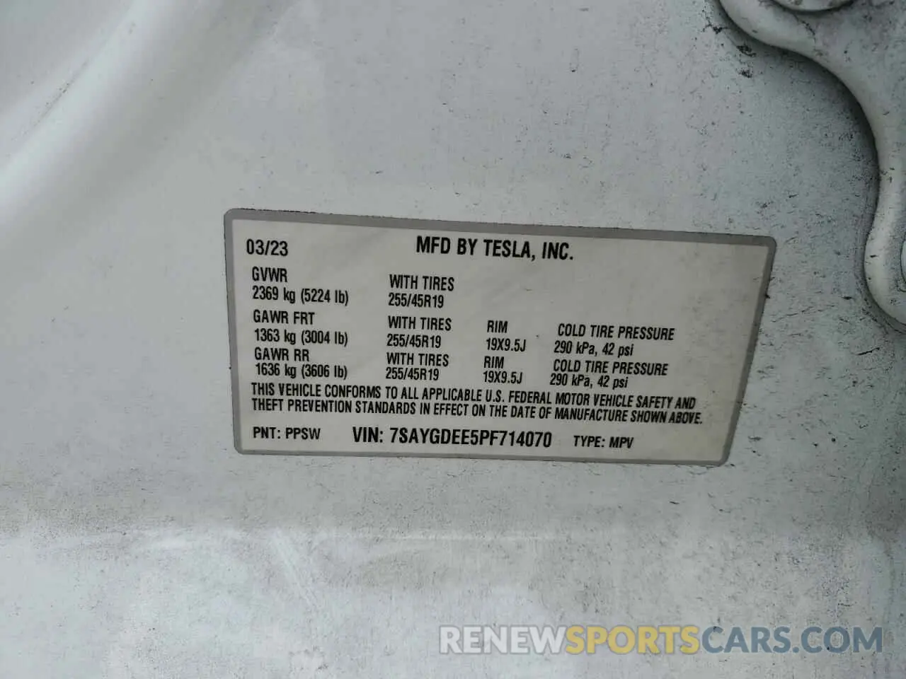 12 Photograph of a damaged car 7SAYGDEE5PF714070 TESLA MODEL Y 2023