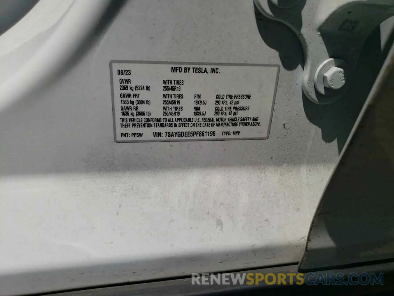 13 Photograph of a damaged car 7SAYGDEE5PF861196 TESLA MODEL Y 2023