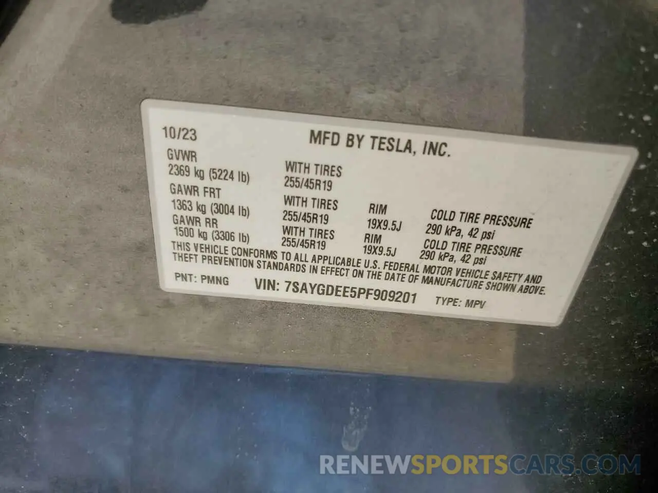 13 Photograph of a damaged car 7SAYGDEE5PF909201 TESLA MODEL Y 2023
