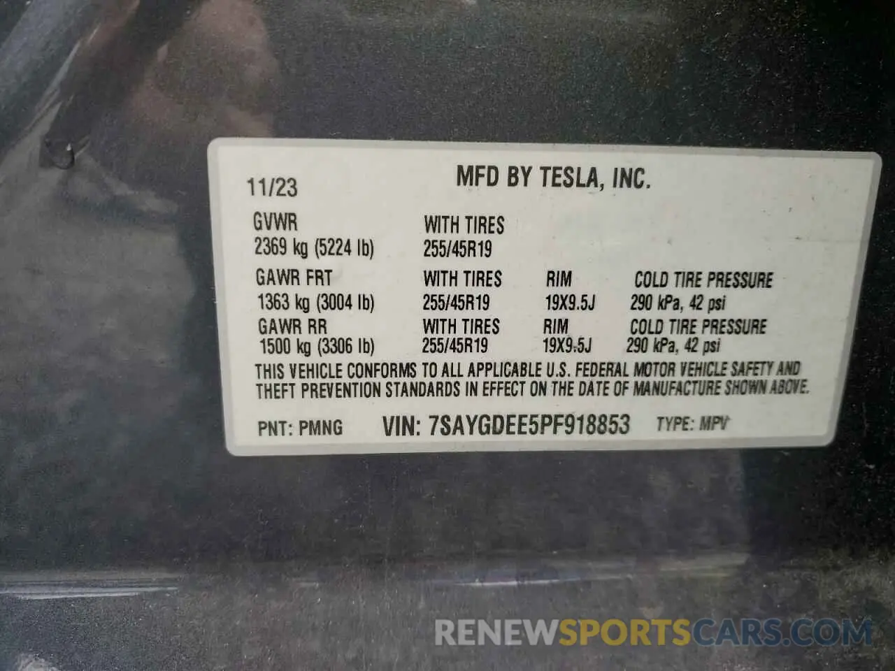 14 Photograph of a damaged car 7SAYGDEE5PF918853 TESLA MODEL Y 2023
