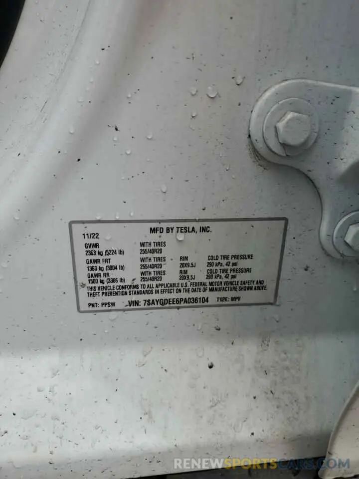 14 Photograph of a damaged car 7SAYGDEE6PA036104 TESLA MODEL Y 2023