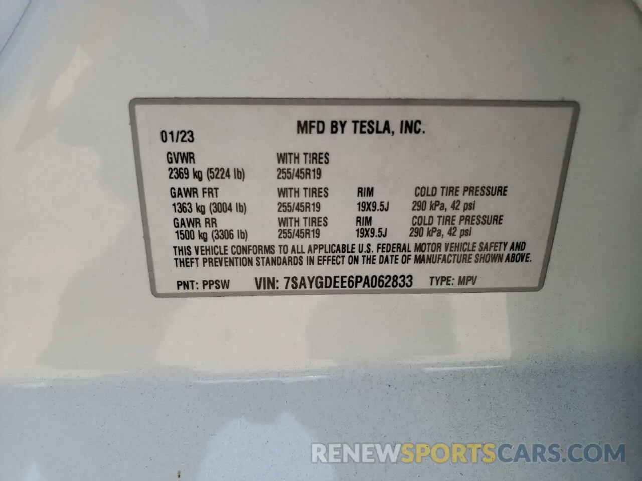 14 Photograph of a damaged car 7SAYGDEE6PA062833 TESLA MODEL Y 2023