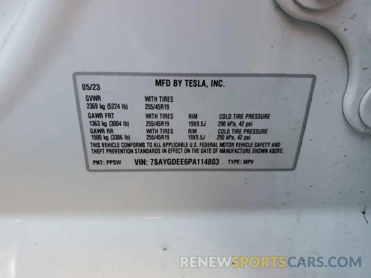 12 Photograph of a damaged car 7SAYGDEE6PA114803 TESLA MODEL Y 2023