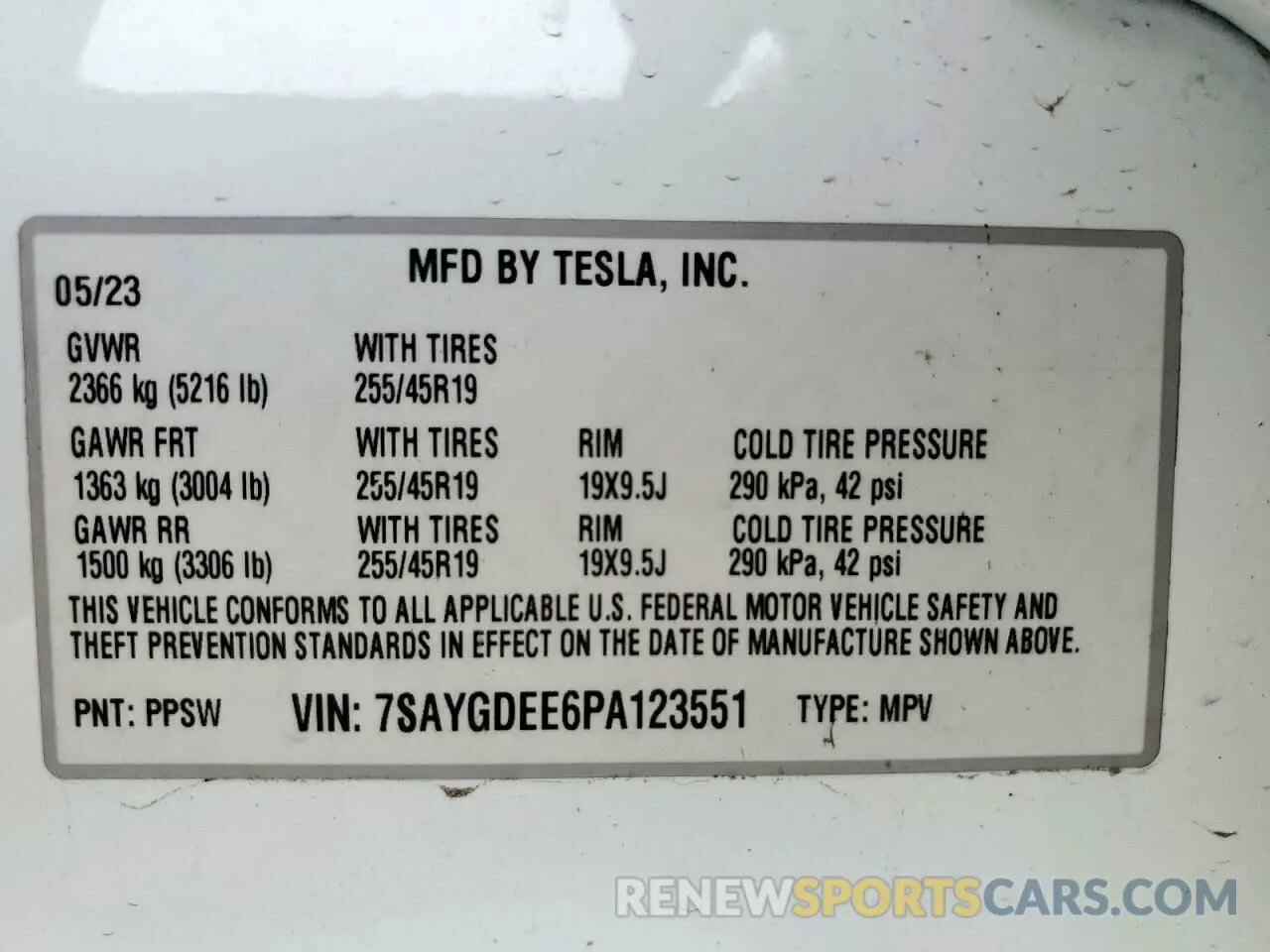 14 Photograph of a damaged car 7SAYGDEE6PA123551 TESLA MODEL Y 2023