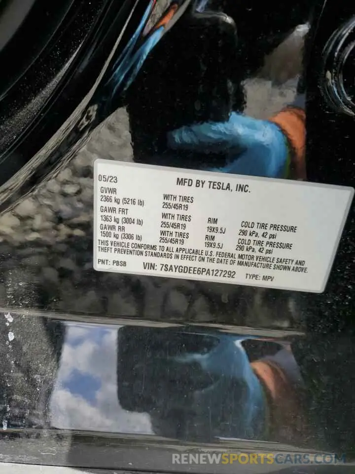 15 Photograph of a damaged car 7SAYGDEE6PA127292 TESLA MODEL Y 2023