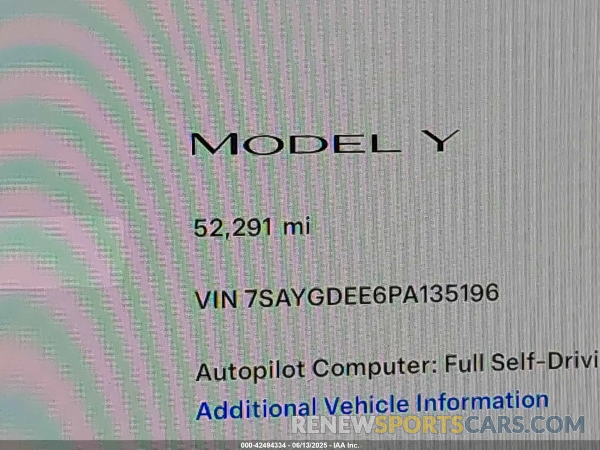 15 Photograph of a damaged car 7SAYGDEE6PA135196 TESLA MODEL Y 2023
