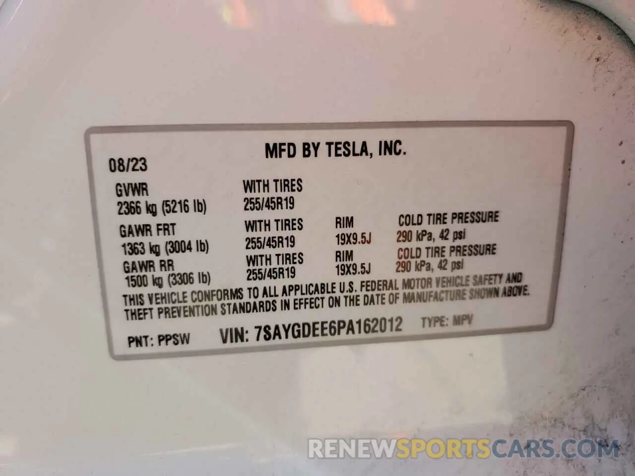 13 Photograph of a damaged car 7SAYGDEE6PA162012 TESLA MODEL Y 2023