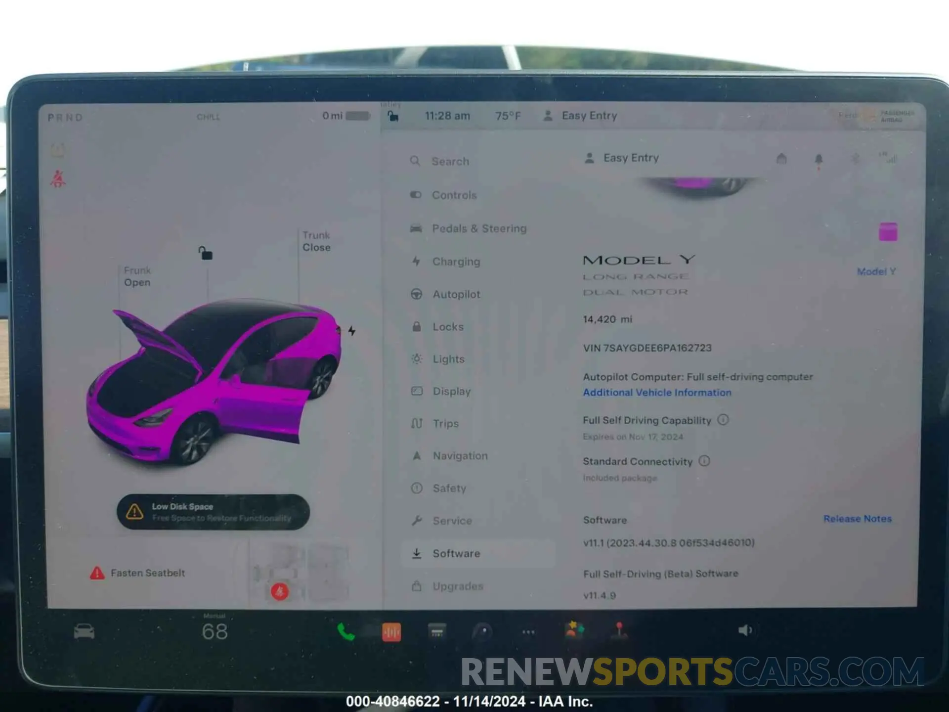 19 Photograph of a damaged car 7SAYGDEE6PA162723 TESLA MODEL Y 2023