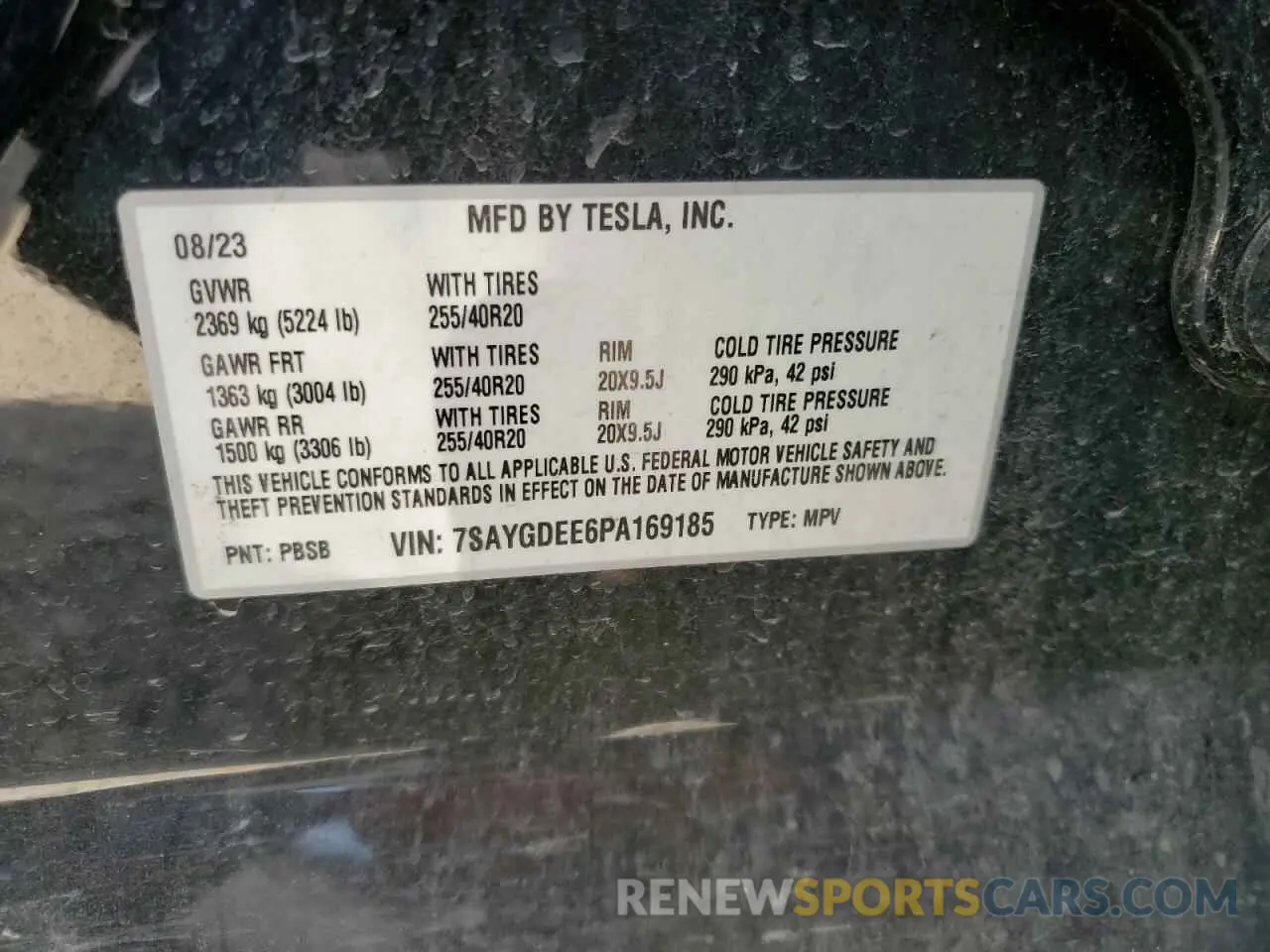 12 Photograph of a damaged car 7SAYGDEE6PA169185 TESLA MODEL Y 2023