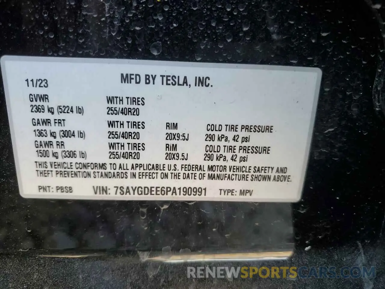 13 Photograph of a damaged car 7SAYGDEE6PA190991 TESLA MODEL Y 2023