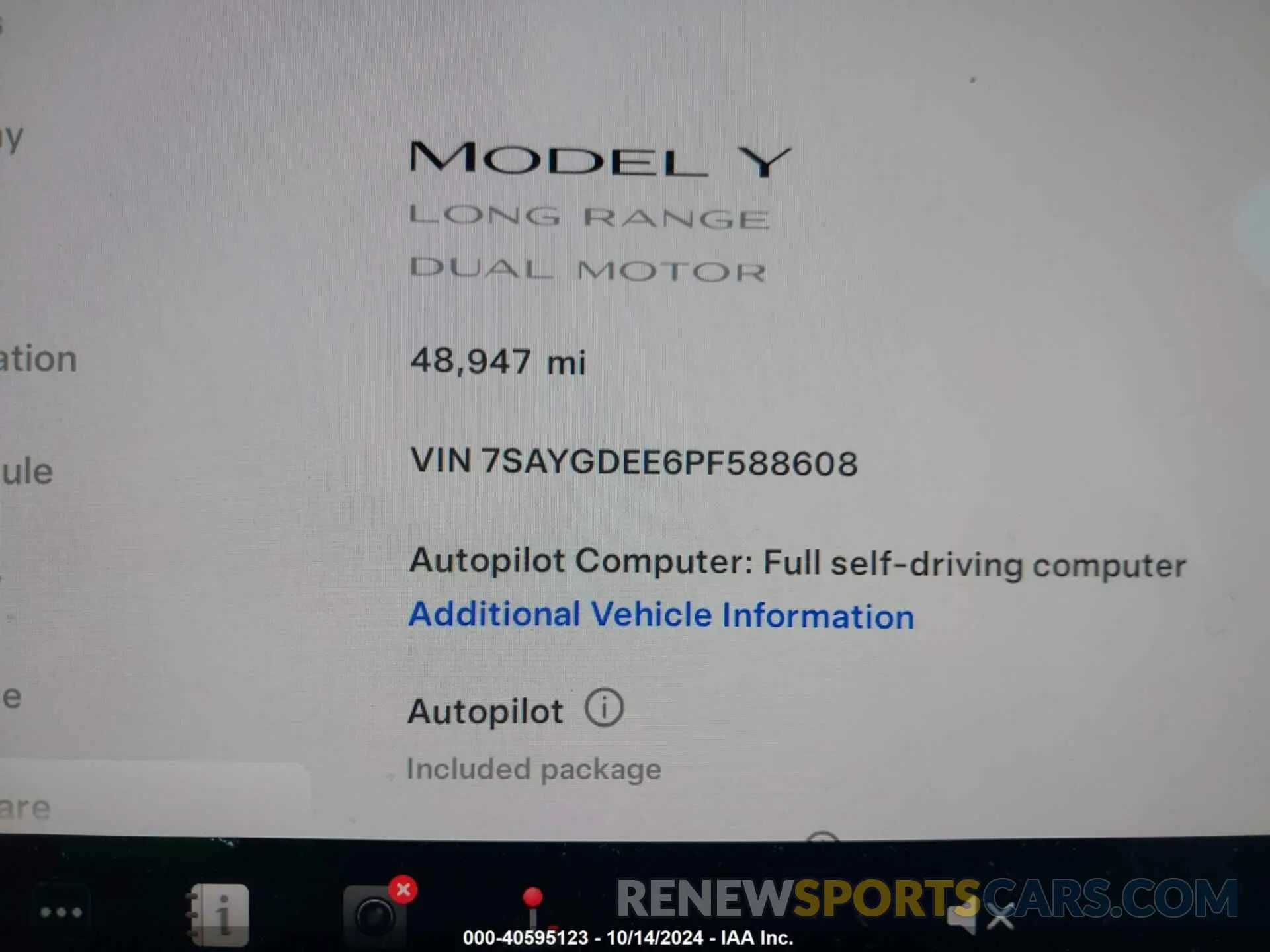 14 Photograph of a damaged car 7SAYGDEE6PF588608 TESLA MODEL Y 2023