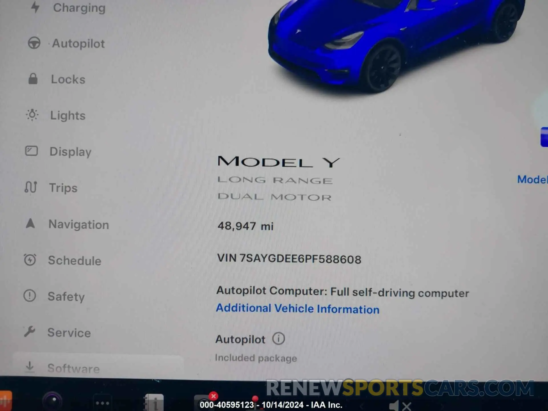 7 Photograph of a damaged car 7SAYGDEE6PF588608 TESLA MODEL Y 2023
