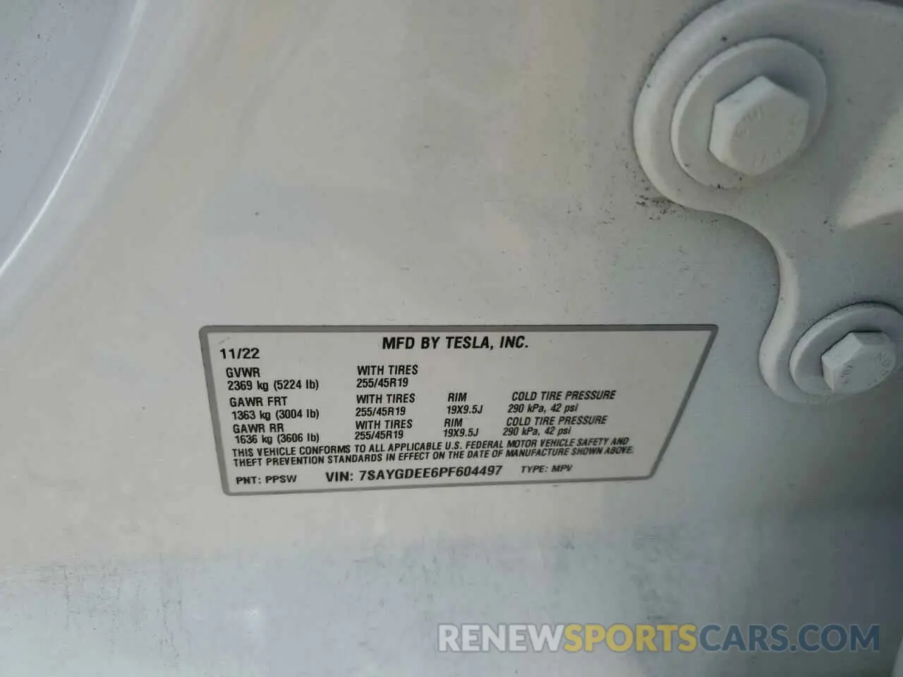 12 Photograph of a damaged car 7SAYGDEE6PF604497 TESLA MODEL Y 2023