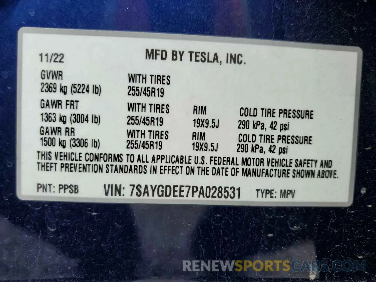 12 Photograph of a damaged car 7SAYGDEE7PA028531 TESLA MODEL Y 2023