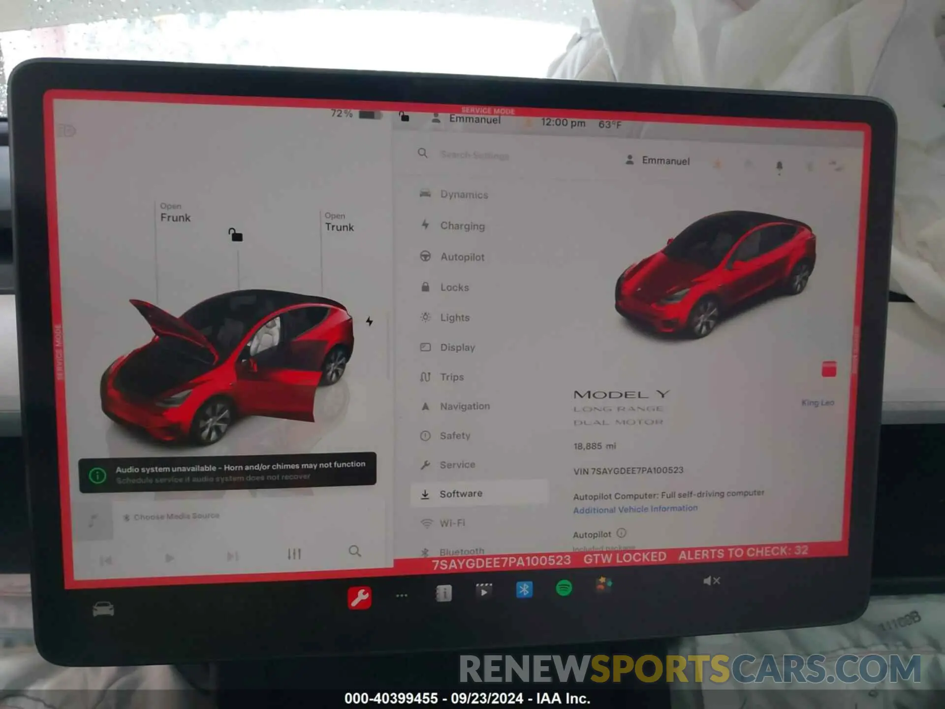 7 Photograph of a damaged car 7SAYGDEE7PA100523 TESLA MODEL Y 2023
