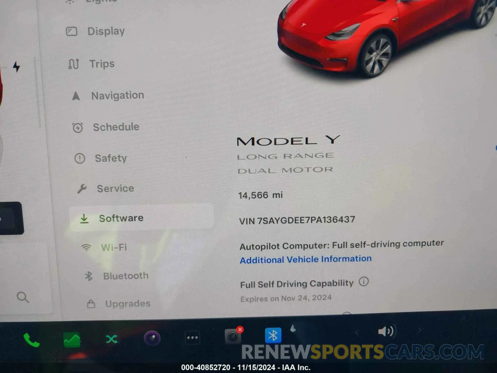15 Photograph of a damaged car 7SAYGDEE7PA136437 TESLA MODEL Y 2023