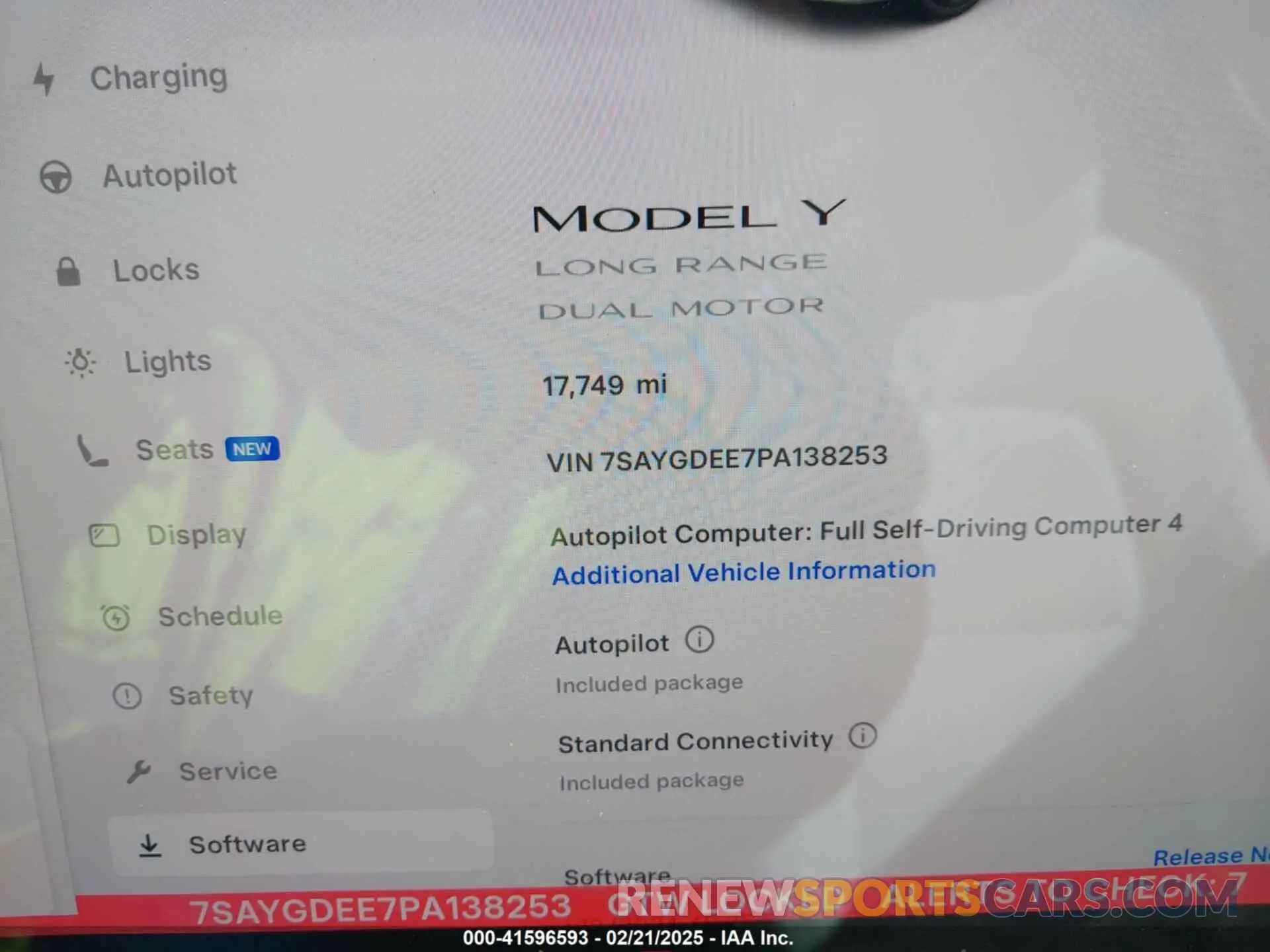 15 Photograph of a damaged car 7SAYGDEE7PA138253 TESLA MODEL Y 2023
