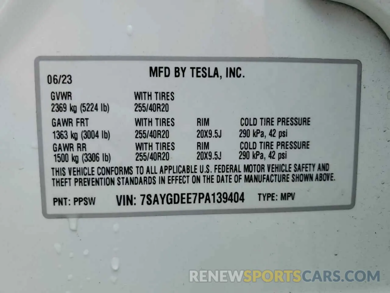 12 Photograph of a damaged car 7SAYGDEE7PA139404 TESLA MODEL Y 2023