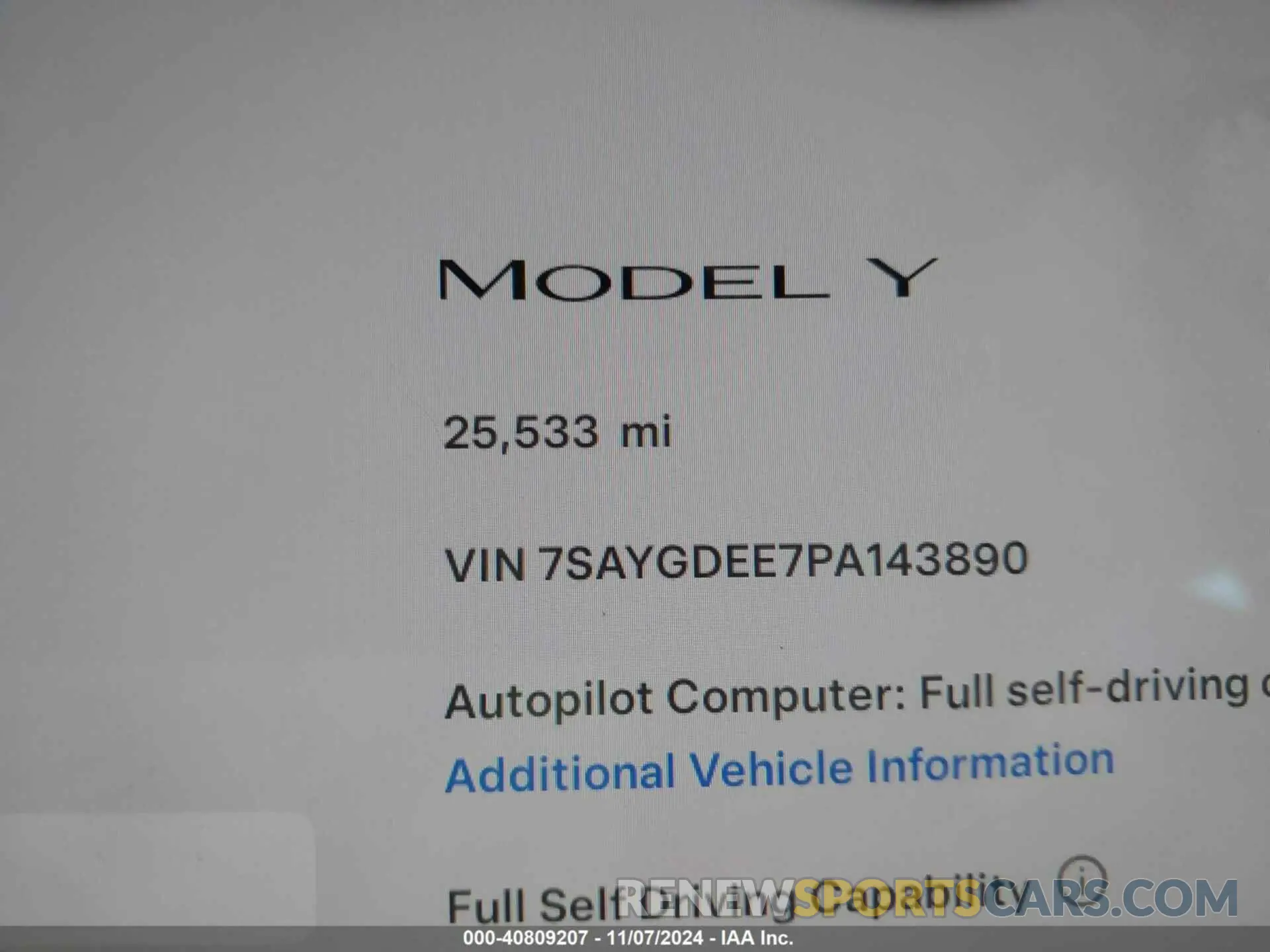 15 Photograph of a damaged car 7SAYGDEE7PA143890 TESLA MODEL Y 2023